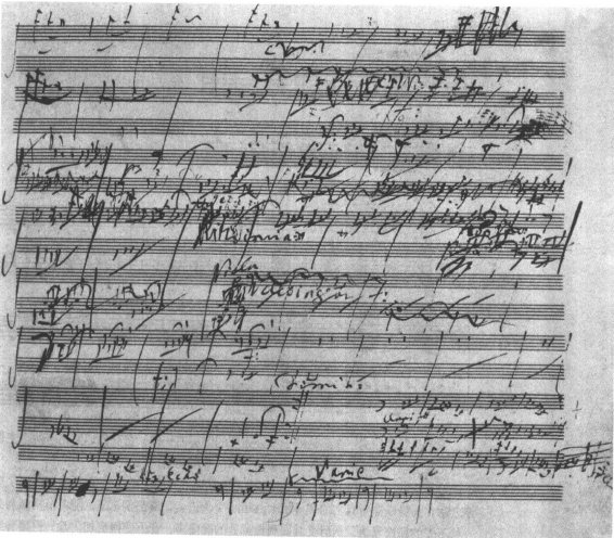 Beethoven sketch of Sixth Symphony